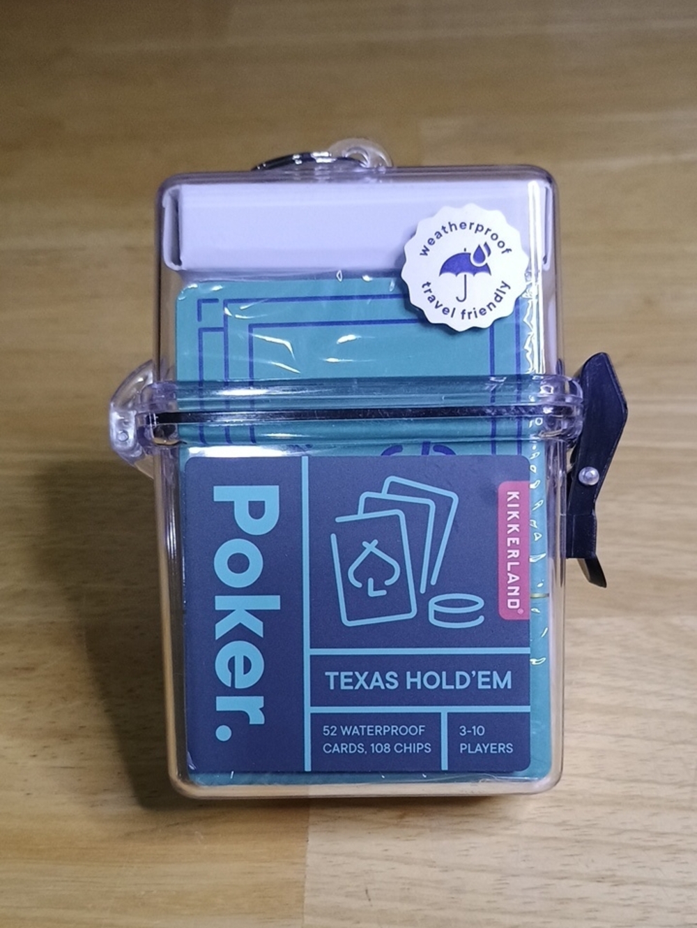Kikkerland Poker Texas Hold'em Set Weather Proof Case